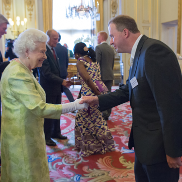 Andre Veldsman meeting the Queen